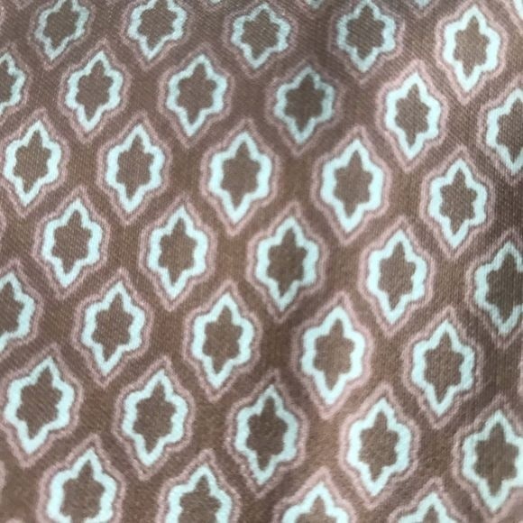 ADRIENNE VITTADINI Pants Slim Fit Mid-Rise Brown/Pink/White Zip Front Size 4 - Picture 4 of 6